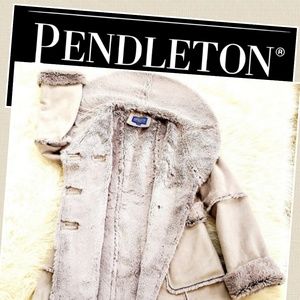 PENDLETON Faux Fur Fawn w VERY Soft Shearling Coat